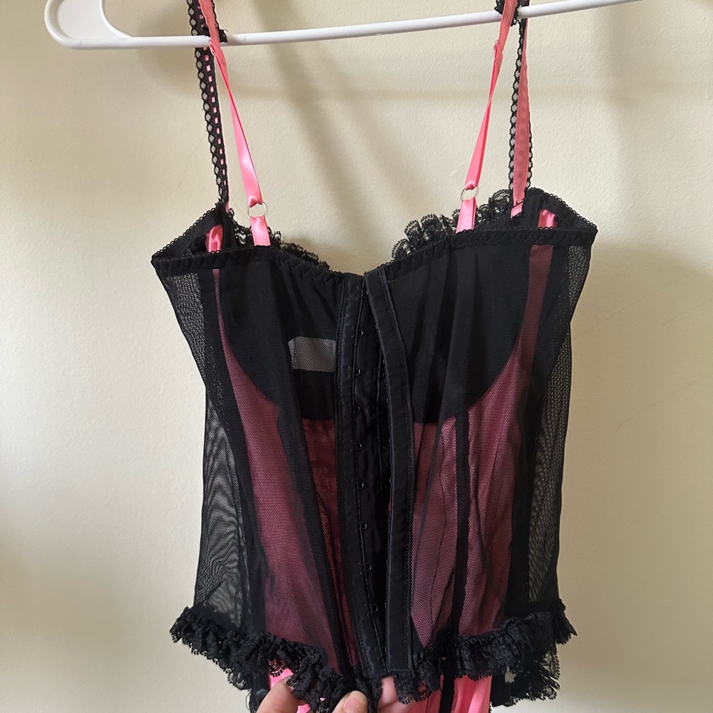 Pink and Black Corset - Picture 3 of 4